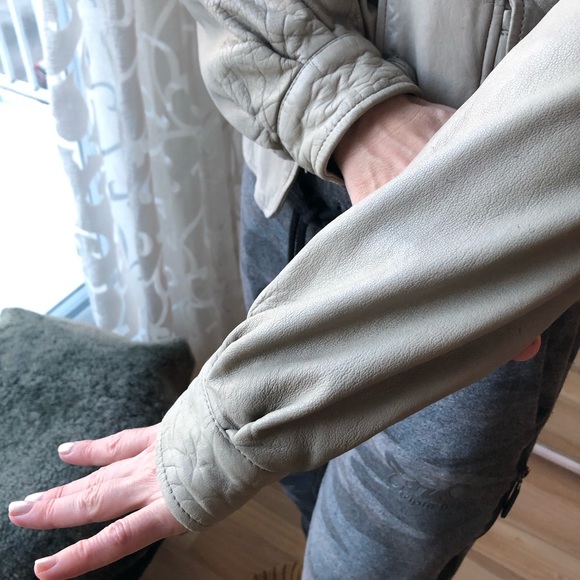 COPY - Mackage lamb leather jacket Grey-green - Picture 15 of 15